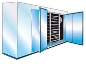 擱架送風速凍隧道